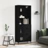  Highboard Black 69.5x34x180 cm Engineered Wood Colour black Quantity in Package 1 Model 1 glass door 3 drawers 