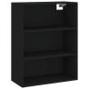 Stylish Highboard in Black | 69.5x34x180 cm Engineered Wood