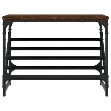 Shoe Rack Brown Oak - Stylish Entryway Storage | Hipomarket