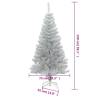 150 cm Silver Artificial Christmas Tree with Stand - HipoMarket