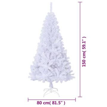 150cm White Artificial Christmas Tree - Thick Branches | Hipomarket