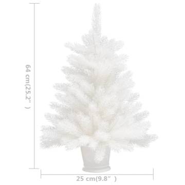 Lifelike White Artificial Christmas Tree - 65 cm