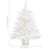 Lifelike White Artificial Christmas Tree - 65 cm