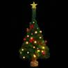 Artificial Pre-lit Christmas Tree with Baubles - 64 cm Green