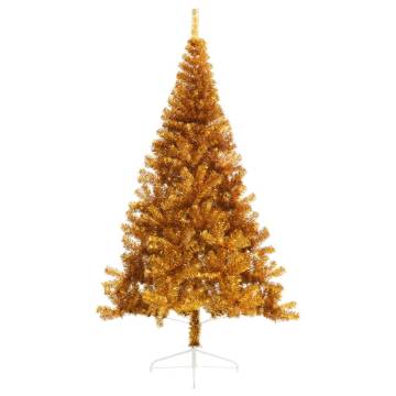 Artificial Half Christmas Tree with Stand - Gold 240 cm | Hipo Market