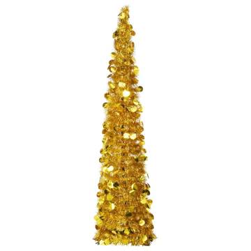 Pop-up Artificial Christmas Tree Gold 150 cm | Hipo Market