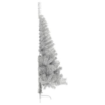 Artificial Half Christmas Tree 150 cm - Silver PET Decoration