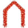 Christmas Garland with LED Lights - 10m Red | Hipo Market