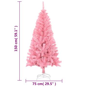 Pink 150 cm Artificial Christmas Tree with Stand | Hipomarket