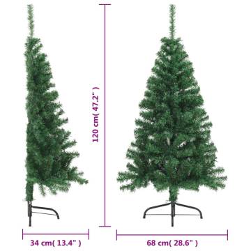 Artificial Half Christmas Tree 120 cm PVC - Hipomarket