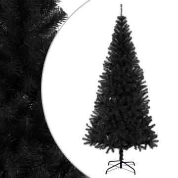 Black Artificial Christmas Tree 210 cm PVC | HipoMarket