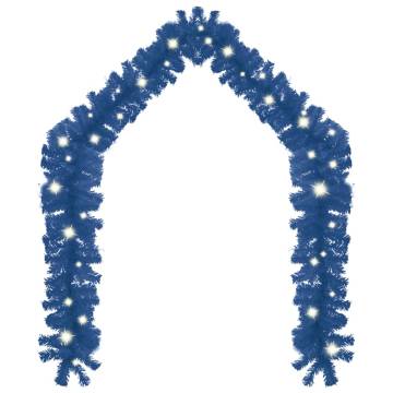 Blue LED Christmas Garland - 20m Holiday Decoration