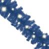 Blue LED Christmas Garland - 20m Holiday Decoration