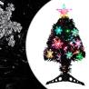 64 cm Black LED Snowflakes Christmas Tree - Hipomarket