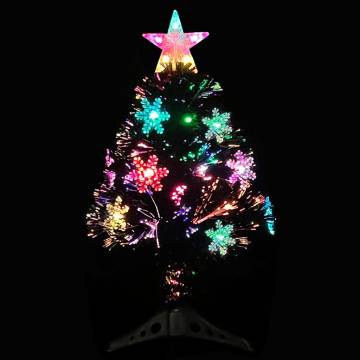 64 cm Black LED Snowflakes Christmas Tree - Hipomarket