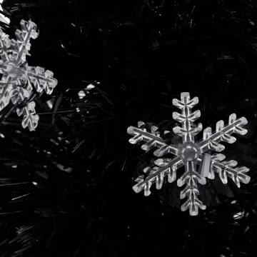 64 cm Black LED Snowflakes Christmas Tree - Hipomarket