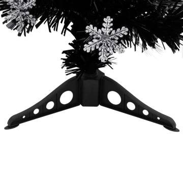 64 cm Black LED Snowflakes Christmas Tree - Hipomarket