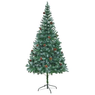 210 cm Artificial Christmas Tree with Pinecones - Perfect Holiday Deco