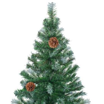 210 cm Artificial Christmas Tree with Pinecones - Perfect Holiday Deco