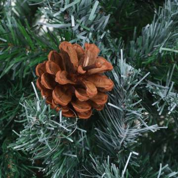 210 cm Artificial Christmas Tree with Pinecones - Perfect Holiday Deco