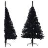  Artificial Half Christmas Tree with Stand Black 120 cm PVC Colour black Size 120 x 68 cm Quantity in Package 1 Number of Branch Tips 