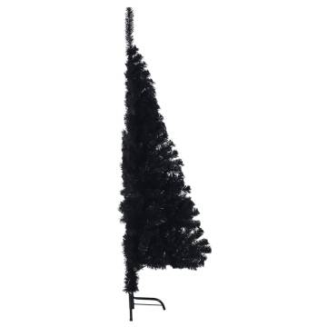 Artificial Half Christmas Tree with Stand | 120cm Black PVC