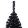 Artificial Half Christmas Tree with Stand | 120cm Black PVC