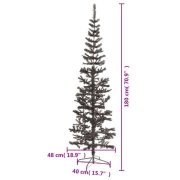 Slim Black Christmas Tree 180 cm | Perfect Holiday Centerpiece