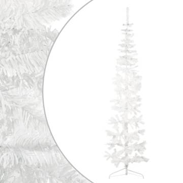 Slim Artificial Half Christmas Tree - 210 cm White | HipoMarket