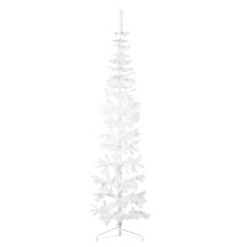 Slim Artificial Half Christmas Tree - 210 cm White | HipoMarket