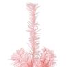 Slim Pink Half Christmas Tree 240 cm - Space-Saving Decoration