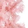 Slim Pink Half Christmas Tree 240 cm - Space-Saving Decoration