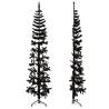 Slim Artificial Half Christmas Tree - Black 240 cm