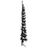 Slim Artificial Half Christmas Tree - Black 240 cm