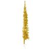 Slim Artificial Half Christmas Tree - Gold 210 cm | HiPo Market