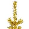 Slim Artificial Half Christmas Tree - Gold 210 cm | HiPo Market