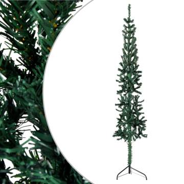 Slim Artificial Half Christmas Tree 150cm - Space-Saving Decor