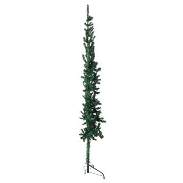 Slim Artificial Half Christmas Tree 150cm - Space-Saving Decor