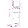 Shoe Cabinet with 4 Flip-Drawers - Concrete Grey 60x34x187.5 cm