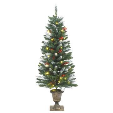 Artificial Christmas Trees - 2 pcs 100 LEDs 120 cm Green & White