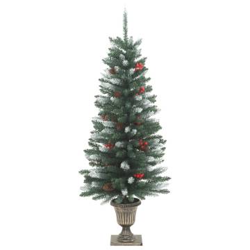 Artificial Christmas Trees - 2 pcs 100 LEDs 120 cm Green & White