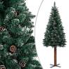  Slim Christmas Tree with Real Wood and White Snow Green 150 cm Size 150 x 66 cm Quantity in Package 1 Model with white snow Number of Branch Tips 