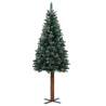 Slim Christmas Tree with Real Wood & Snow - 150 cm | Hipomarket