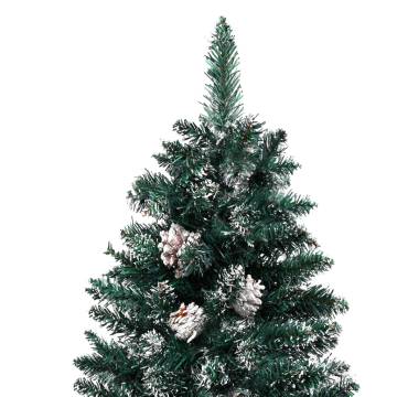 Slim Christmas Tree with Real Wood & Snow - 150 cm | Hipomarket