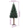 Slim Christmas Tree with Real Wood & Snow - 150 cm | Hipomarket