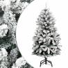  Artificial Hinged Christmas Tree with Flocked Snow 150 cm Colour green and white Size 150 cm Quantity in Package 1 Model basic 