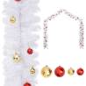 Christmas Garland Decorated with Baubles - 10m White