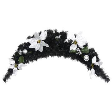 Christmas Arch with LED Lights - Black 90 cm PVC