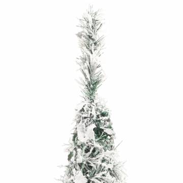 Artificial Christmas Tree Pop-up Flocked Snow 210 cm with 200 LEDs