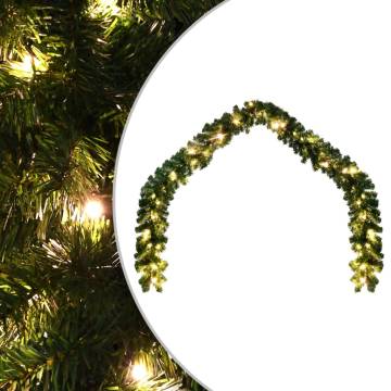 Christmas Garland with LED Lights - 10m Holiday Decor